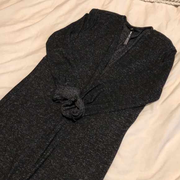 Gunmetal Marled Longline Cardigan - Picture 3 of 4